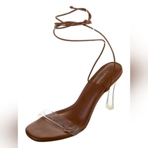 Larroude Ankle Wrap Sandal